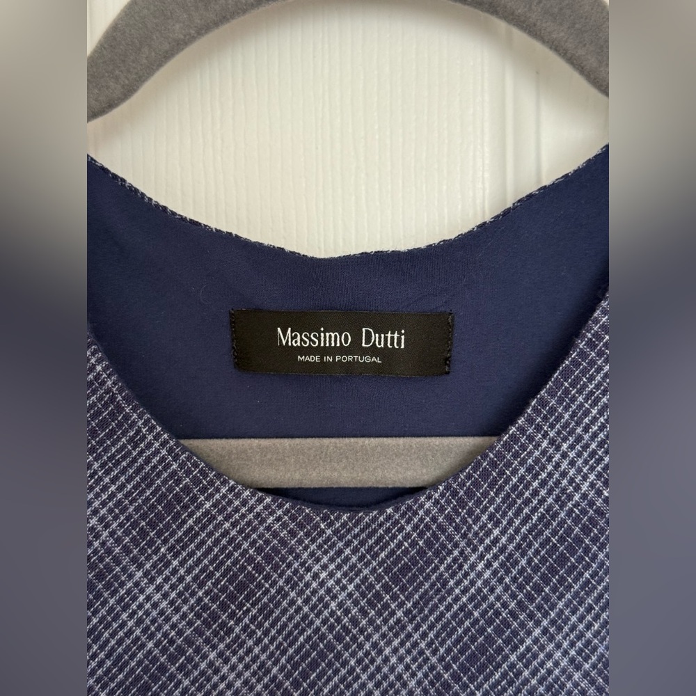 NEW Massimo Dutti Long Checkered Dress with Back Detail - Picture 7 of 12